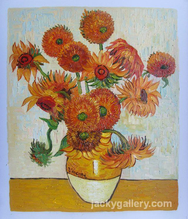 Vase With Fifteen Sunflowers Vincent Van Gogh High Quality Hand