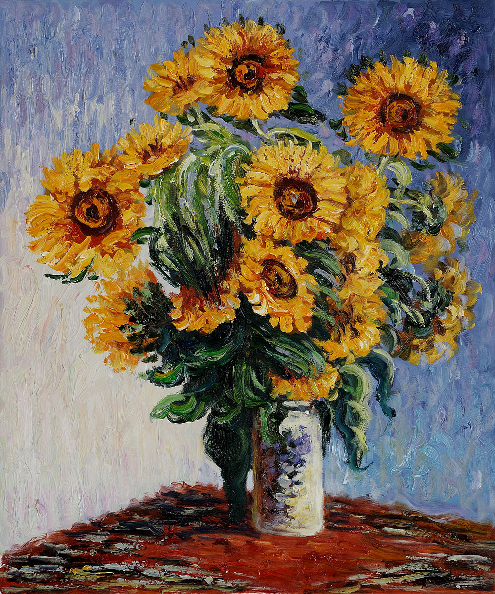 claude monet bouquet of sunflowers analysis