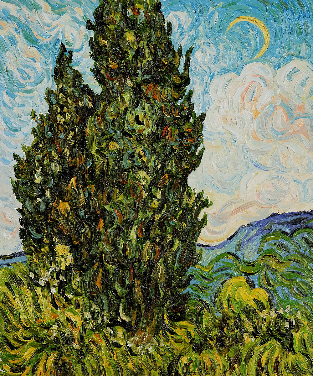 Two Cypresses by Vincent Van Gogh for sale : Jacky Gallery ...